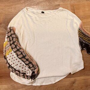 Free People We The Free Blossom Balloon Sleeve Boho Thermal